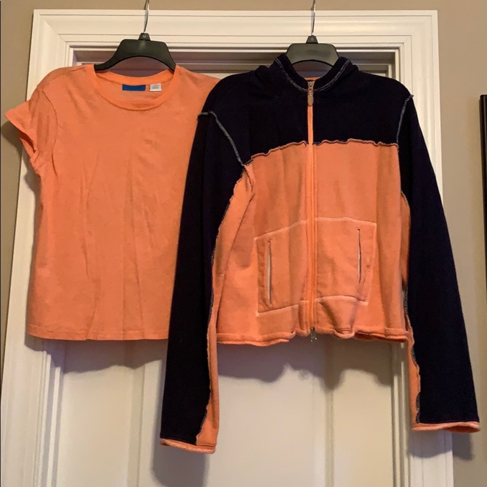 Zip up jacket and shirt